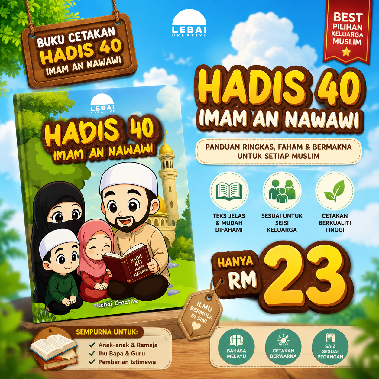 Buku Cetakan Hadis 40 Imam Nawawi